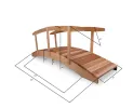 12-ft Garden Bridge with Side Rails