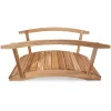 6-ft Wood Cedar Garden Bridge with Side Rails