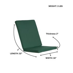 Green Hinged Chair Cushions