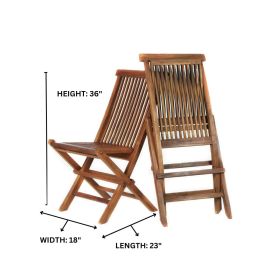Folding Chair Set with Green Cushions