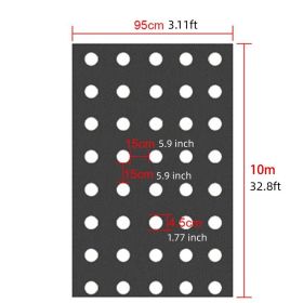 1pc Plastic Film With Planting Holes; Garden Weed Control Barrier Film Mulching Breathable Gardening Farming Landscape Sheeting For Moisture Temp