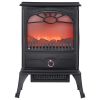 22.8inch Freestanding Fireplaces, 1500W 5120BTU Portable Electric Fireplace Stove Heater, with Overheating Protection,Realistic Flames,for Living Room
