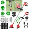 Cordless Grass Trimmer, 37-50.4in Adjustable Pole, 2x1500mAh Rechargeable Batteries, 8000 RPM Powerful Motor, 60° Trimming Angle