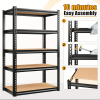 2000 LBS Heavy-Duty 5-Tier Metal Garage Storage Shelving Unit, 60" H x 28" W x 13" D, Adjustable Utility Shelves for Garage, Kitchen, Warehouse