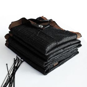 90% 12ft*12ft Black sunshade net with reinforced nail buckle