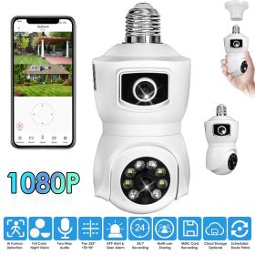 WiFi Bulb Security Camera with Two-Way Audio, AI Motion Detection APP Alert, 360° PTZ Wireless Camera for Home Security