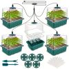 5-Pack Seed Starter Kit with LED Grow Lights – Indoor Propagation Trays with Adjustable Humidity Dome & Clear Cell Seedling Trays