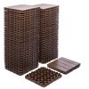 68-Pack 11.42"x11.42" Plastic Interlocking Deck Tiles - 61.60 Sq.Ft Outdoor Plastic Flooring Super Durable & Waterproof All-Weather Indoor/Outdoor Use