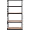 Storage Shelving Unit, 5-Tier Adjustable, 2000 lbs Capacity, Heavy Duty Garage Shelves Metal Organizer Utility Rack, Black