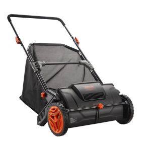 Push Lawn Sweeper, 21inch Leaf & Grass Collector