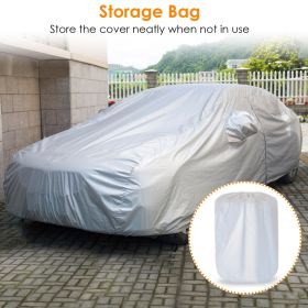 189x69x47in Full Car Cover All Weather UV Protection Automotive Cover 170T Outdoor Universal Full Cover For Sedans Up To 185in