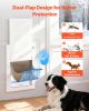Pet Door, Large, with Double Magnetic Flaps and Metal Frame, Strong and Weatherproof Dog Door for Interior and Exterior Doors, Easy to Install