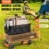Foldable Double Decker Wagon, 400L Collapsible Wagon Cart with All-Terrain Wheels