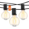 LED Outdoor String Lights, 100FT, 2700K Dimmable Outside Patio Lights with 50 G40 Shatterproof Bulbs E12 Socket Base