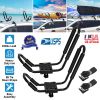 1 Pair Universal J-Bar Kayak Carrier 220LBS Load Heavy Duty Canoe Car Top Mount Carrier Roof Rack w/ 2Pcs Tie Down Straps