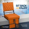 Alpcour Folding Reclining Stadium Seat with Back Support for Bleachers