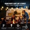 LED Outdoor String Lights, 100FT, 2700K Dimmable Outside Patio Lights with 50 G40 Shatterproof Bulbs E12 Socket Base