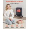 22.8inch Freestanding Fireplaces, 1500W 5120BTU Portable Electric Fireplace Stove Heater, with Overheating Protection,Realistic Flames,for Living Room
