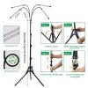 Full Spectrum Indoor Plant Grow Light with Adjustable Stand – 80 LEDs Floor Plant Lamp, 5 Dimming Levels (20%-100%), 3/9/12H Auto On/Off Timer