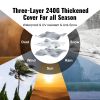 Compact Outdoor Shelter, 10x10x8.5 ft Durable Season-Long Storage Tent with Easy Access Zip Door and Airy Windows for Bikes, Motorcycles