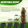 2-Pack 44.8" Self-Watering Tomato Planter with Trellis – Heavy-Duty Indoor & Outdoor Raised Garden Box, Built-in Trapezoid Climbing Grid for Tomatoes