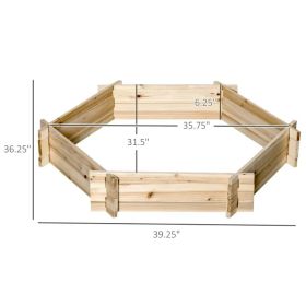 Screwless Raised Garden Bed, Hexagon Planter Box DIY Herb Garden (Kids Pool: Natural)