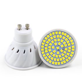 Household Energy-Saving LED Lamp Plastic Material Lamp Cup (Kids Pool: Warm White-GU10 48 beads 220V)
