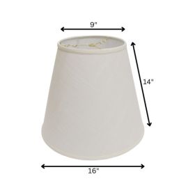 Deep Cone Hardback Lampshade With Washer Fitter, White Fabric Lampshade For Table Lamps, Natural Linen, 9 Top X 16 Bottom X 14 Height (Kids Pool: White)