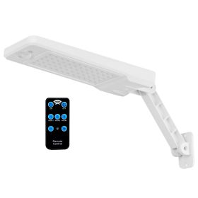 Solar Wall Light Outdoor 60LEDs PIR Motion Sensor Remote Control Wireless Lamps IP65 Waterproof Lighting For Garage Front Door Garden Pathway (Kids Pool: White)