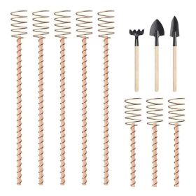 8 Pack Electroculture Copper Gardening Antenna With 3 Small Garden Tool Electroculture Plant Stake Garden Tools Copper Garden Stakes For Gro (Kids Pool: 8pcs)