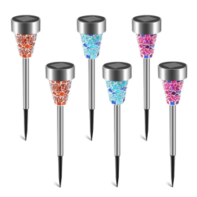 6Packs Solar Garden Lights Outdoor Solar Pathway Lights IP44 Water Resistant Landscape Lights (Kids Pool: Multicolor)