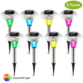 24Pcs 12Pcs 8Pcs 4Pcs Solar Garden Lights IP44 Waterproof 7 Color Changing For Yard Driveway Walkway (Kids Pool: 8pcs)
