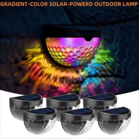 6 Pack Solar Fence Lights Outdoor Waterproof  Solar Powered Deck Step Stair Post Wall Lights Outdoor Lighting For Deck  Black (Kids Pool: RGB Lights-6PCS)