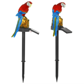 Solar Powered Parrot Garden Light IP65 Waterproof LED Parrot (Kids Pool: Red Parrot)