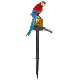 1Pc Solar Powered Parrot Garden Light IP65 Waterproof LED Parrot Landscape Lamp Decorative Lawn Lights For Yard Driveway Walkway Patio (Kids Pool: Red-1Pc)
