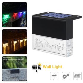 Waterproof New RGB LED Solar Light Step Fence Light (Kids Pool: Black)