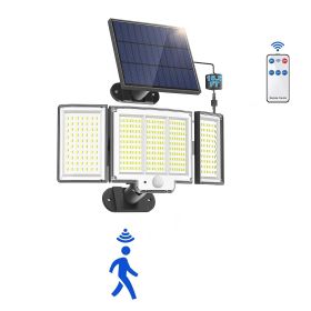 1,2 Pack Solar Lights Outdoor 348 LED Motion Sensor Lights With Remote Control  3 Head Waterproof (Kids Pool: 1PCS)