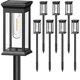 6Pack Solar Powered Stake Light Outdoor Decorative Landscape Lamp IP65 Waterproof Auto On Off Outdoor Light For Pathway Garden Yard Patio (Kids Pool: 6Pcs)