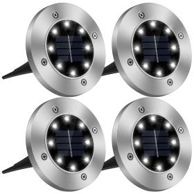 4Pcs Solar Powered Ground Light Outdoor IP65 Waterproof Buried In-Ground Lamp Decorative Path Deck Lawn Patio Lamp (Kids Pool: 4Pc)
