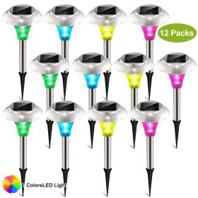24Pcs 12Pcs 8Pcs 4Pcs Solar Garden Lights IP44 Waterproof 7 Color Changing For Yard Driveway Walkway (Kids Pool: 12Pcs)