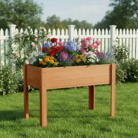 40x20x31 Inch Raised Garden Bed With Legs, Elevated Wooden Planter Box For Outdoor Plants Flowers Fruits Vegetable Herb Growing (Kids Pool: defaulttitle)