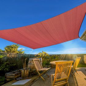 Prohibited From Sale On Amazon XISHAN 16'X20' Mocha,Rust Red,Sand HDPE Sunshade Sail, 160 Grams (Kids Pool: 16X20ft-Rust Red)