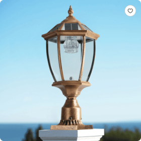 20 Golden Solar Powered LED Outdoor Lantern, Vintage Garden Light With Elegant Glass Design For Pathways, Yards, And Patios 1-Pack (Kids Pool: Bronze)