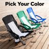 Portable Folding Patio Chaise Lounge With Storage Pocket And Carry Bag | 250 Lbs Weight Capacity, Mesh Breathable Backrest, Alloy Steel Frame