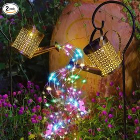 1   2pcs Watering Can Lights, Copper Solar Garden Lights For Outdoor  Pathway  Yard Deck  Lawn Patio (Kids Pool: 2PCS)